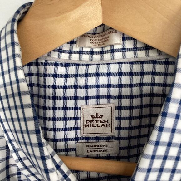 Men's Peter Millar 100% Cotton Long Sleeved‎ Button Down Shirt - XXL - Picture 5 of 11